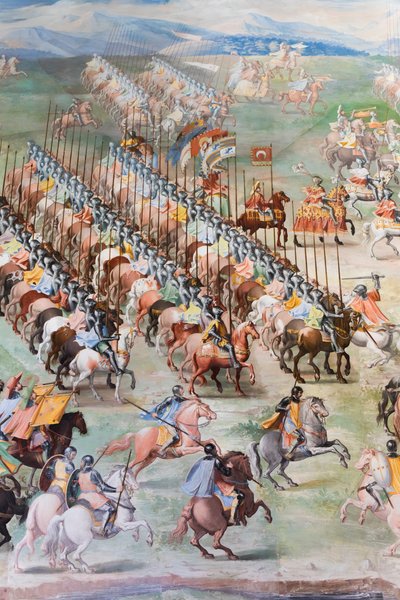 Detail of Fresco in the Hall of Battles of the 1431 Battle of La Higueruela by Niccolo Granello